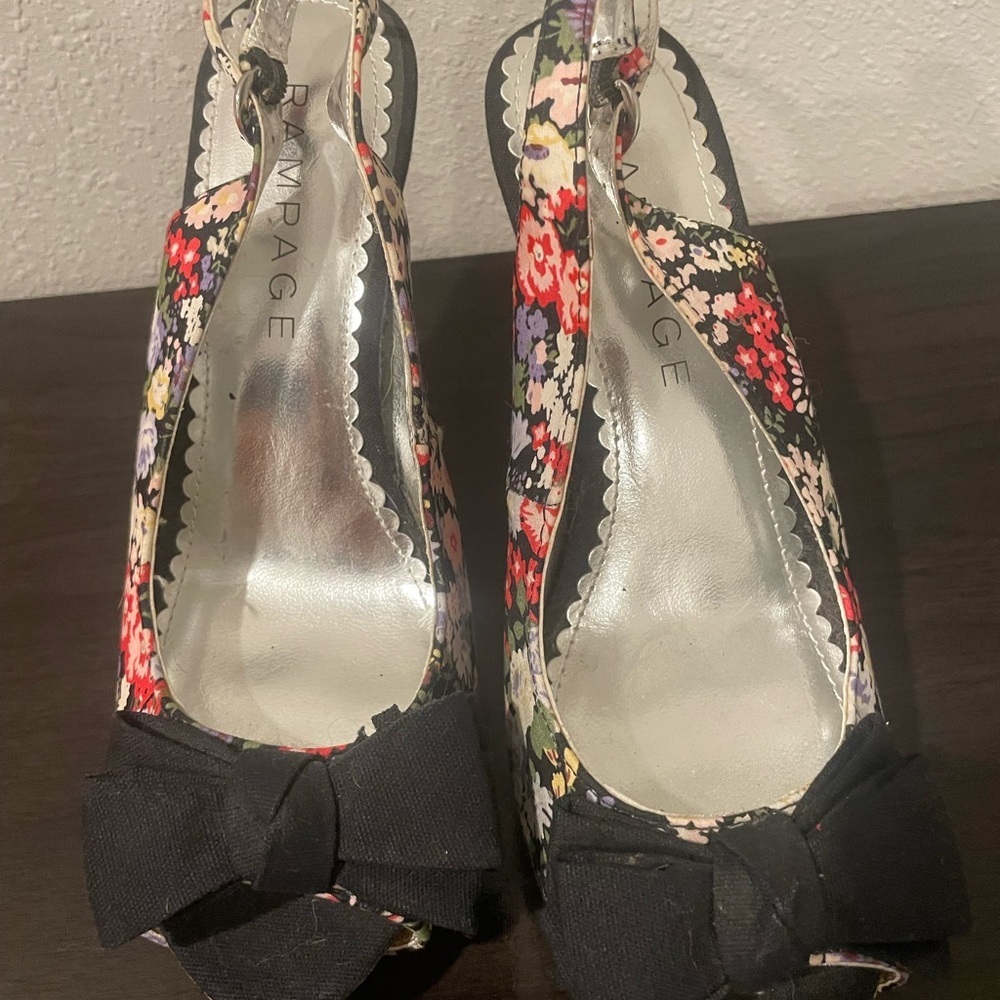 Rampage Black and Red Stiletto Heels